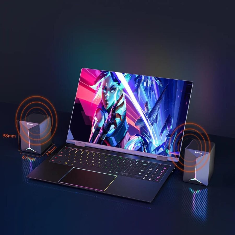 ميشن – سماعات ستيريو مكتبية للألعاب بإضاءة MT-SP2011 - RGB - رمادي