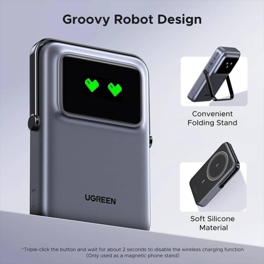 Ugreen UNO wireless magnetic portable charger with MAGSAFE technology, 10000 mAh capacity, 30W power