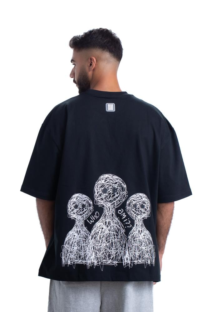 T-shirt Who i am BLACK