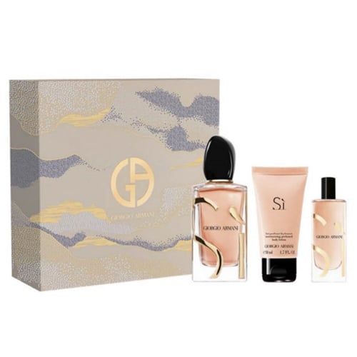 طقم ارماني اس اي اودي بارفيوم نسائي 100مل + عطر بخ 15 مل + بودي لوشن 50مل