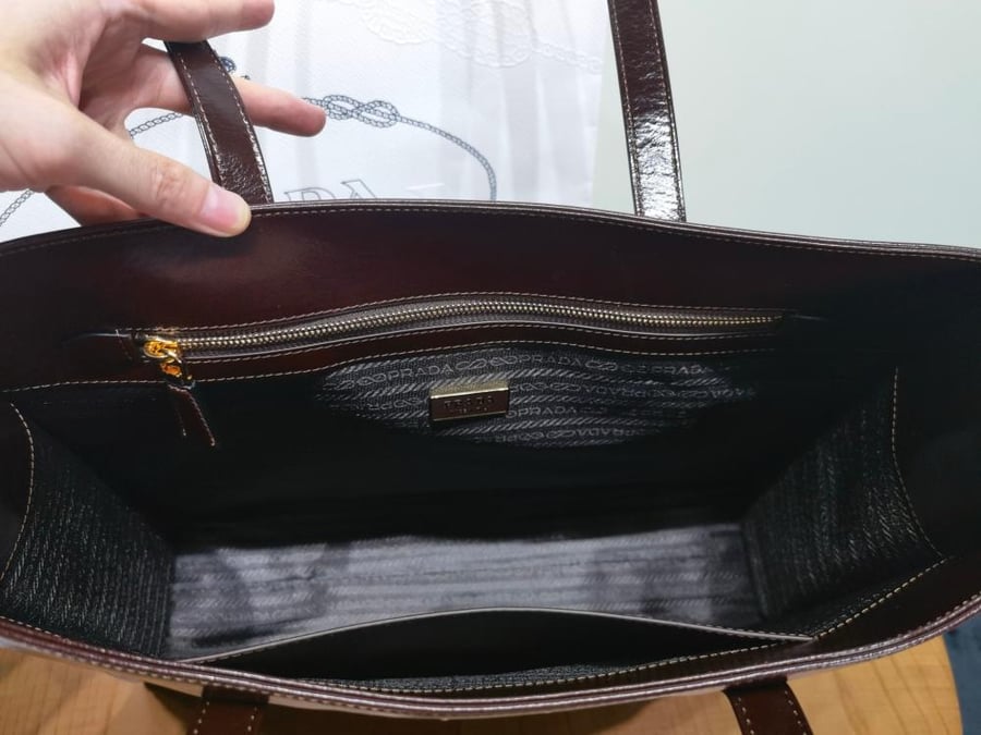 Large leather tote