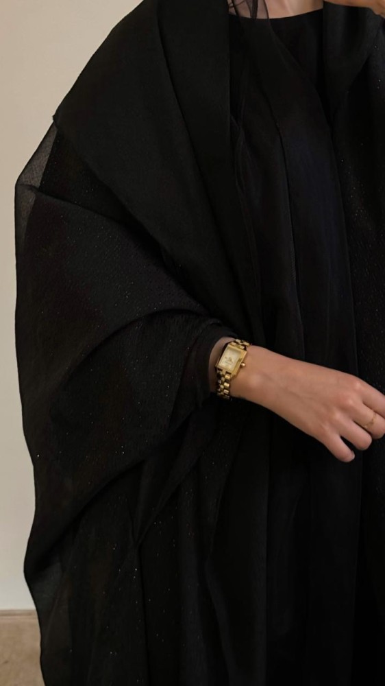 عباه ٣ قطع تل والشيفون المنقط والشيفون القلتر