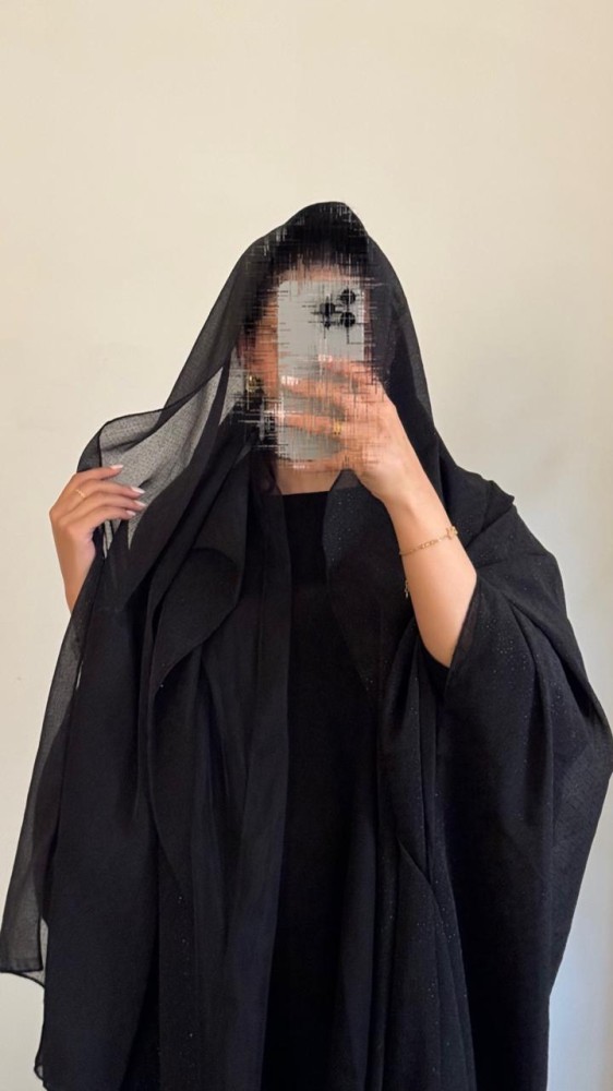 عباه ٣ قطع تل والشيفون المنقط والشيفون القلتر