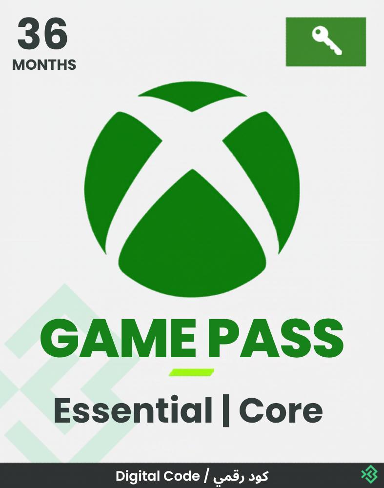 كود رقمي | اشتراك اكس بوكس قيم باس اسنشيال ( كور ) - 36 شهر / 3 سنوات Xbox