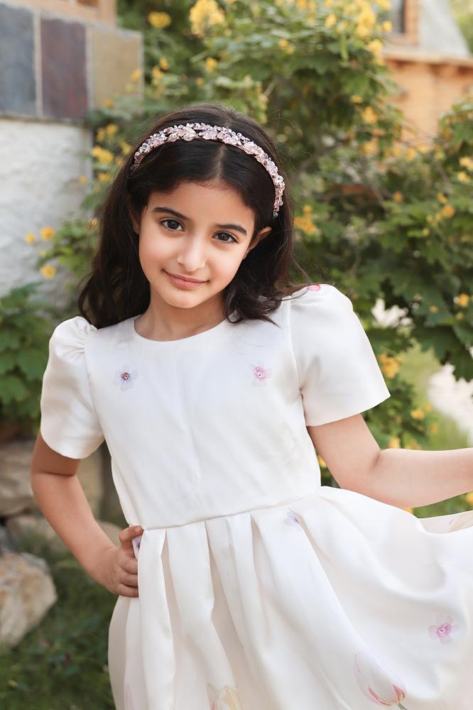 فستان تفتا ورود بطبعة روزالاين