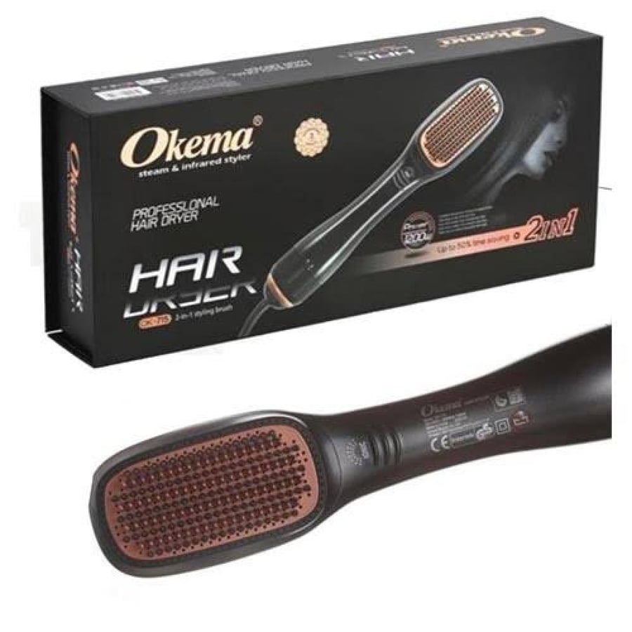 فرشاة حرارية مع مملس 2 في 1 من اوكيما - Ok-715