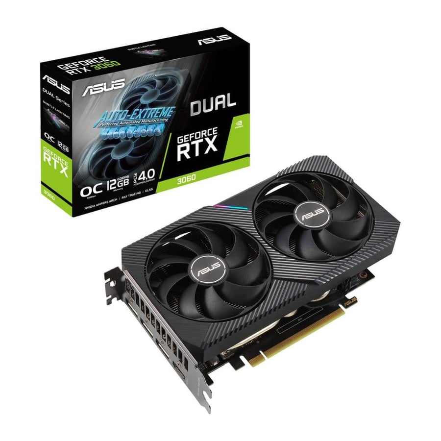 كرت شاشة ASUS GeForce RTX 3060 Dual OC 12GB GDDR6 Graphics Card