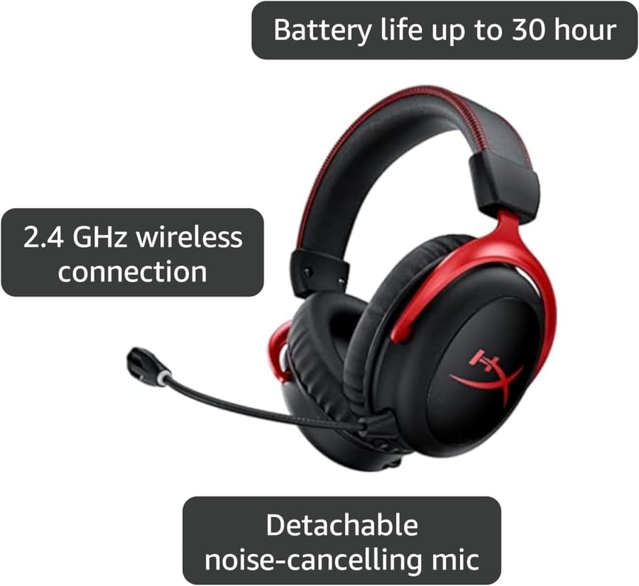 سماعة رأس لاسلكية للألعاب هايبر إكس كلاود II . HyperX Cloud Core Wireless