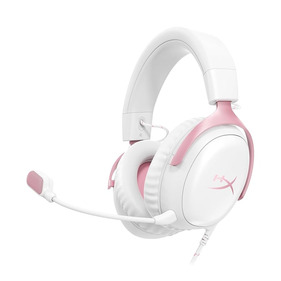 سماعة رأس سلكية هايبر اكس 3  للالعاب  HyperX Cloud III للألعاب لأجهزة الكمبيوتر، PS5، PS4، بطارية تدوم حتى 120 ساعة، لاسلكية 2.4 جيجاهرتز، مشغلات بزاوية 53 مم، إسفنج الذاكرة، إطار متين، ميكروفون 10 مم -  HyperX Cloud 3 Wired Headset