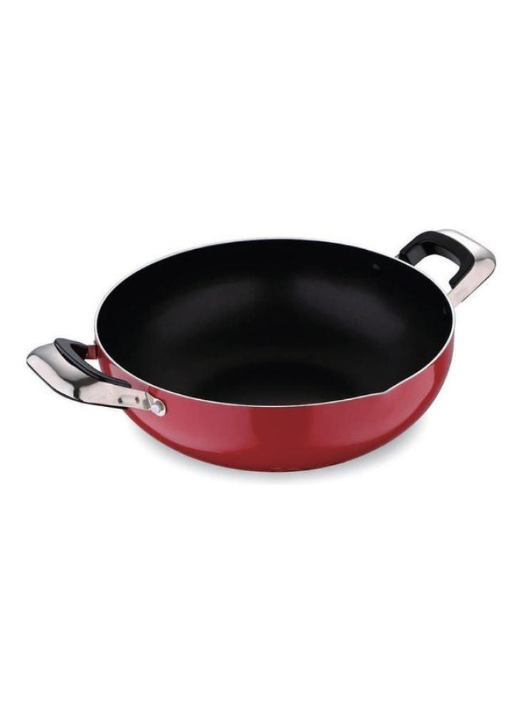 مقلاة ووك بسطح مانع للالتصاق أحمر/أسود 30سم رقم الموديل : RF325WP30