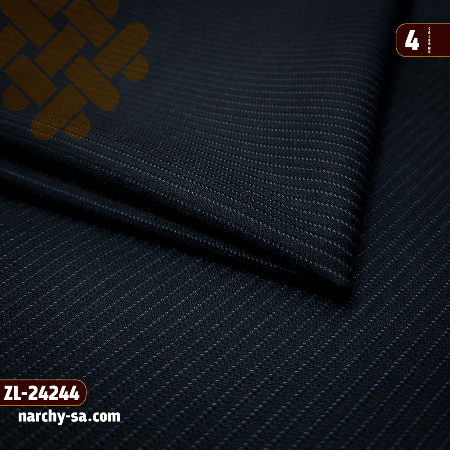 Dark navy striped fabric - Nershi