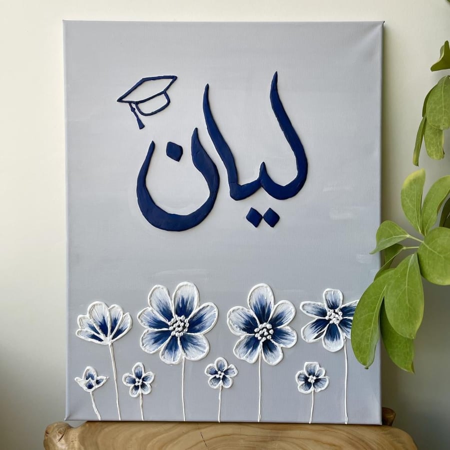 Nameplate for graduation