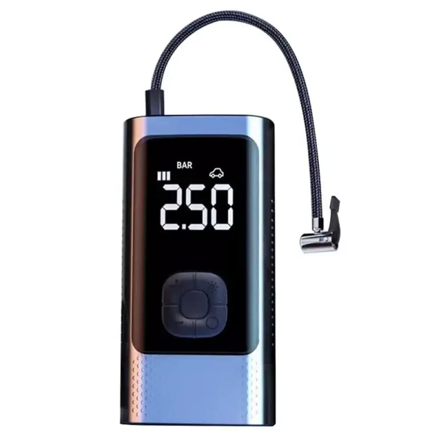 مضخة هواء لاسلكية محمولة للسيارة مع شاشة LCD