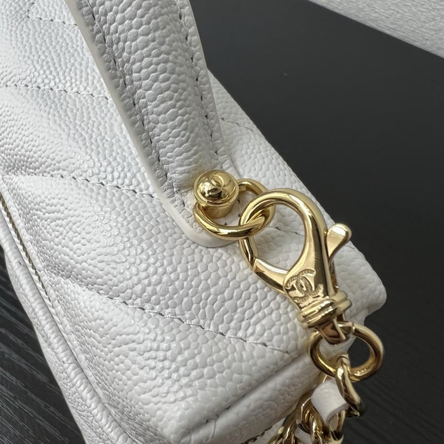 Chanel Quilted Grained Leather Vanity Case