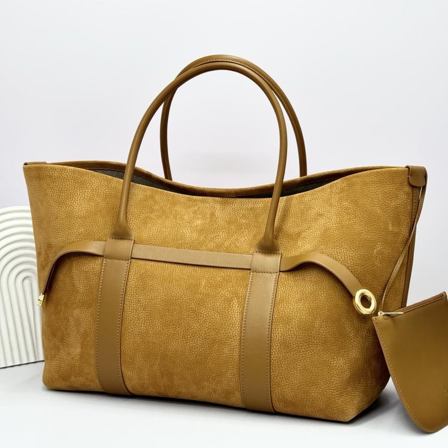 Loro Piana Large Grained Leather Tote Bag