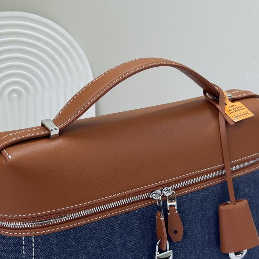 Loro Piana Extra Smooth Leather Top Handle Bag
