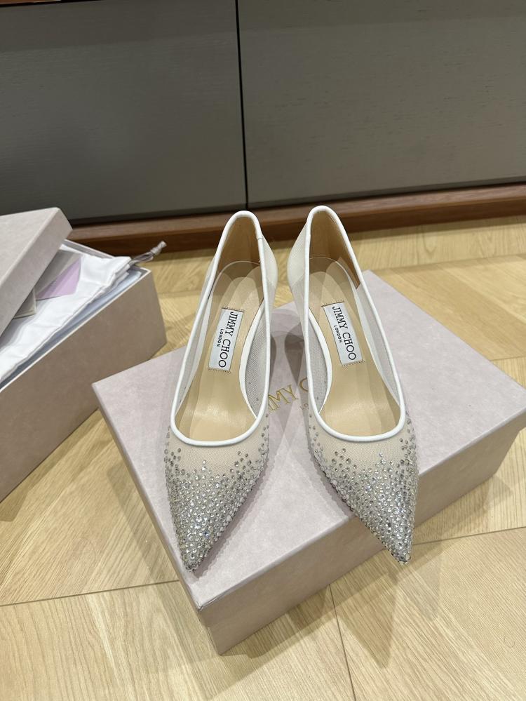 Jimmy Choo Crystal Embellished Mesh Pumps 35-41