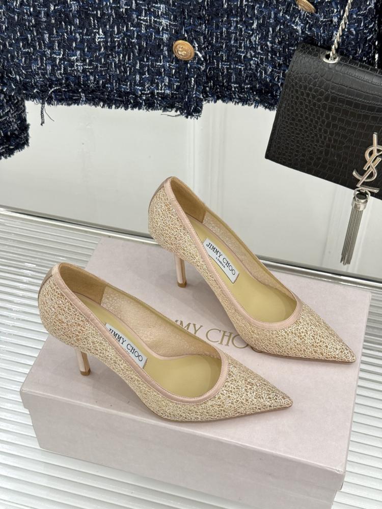 Jimmy Choo Crystal Embellished Mesh Pumps 35-41