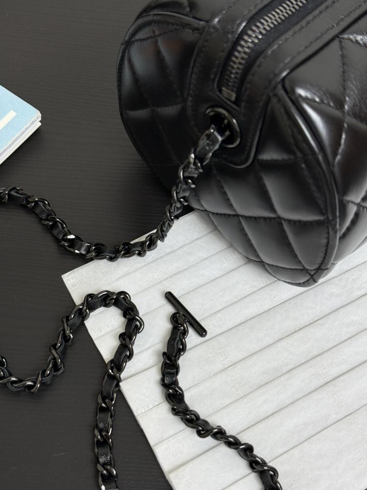 Chanel Quilted Leather Cylindrical Bag