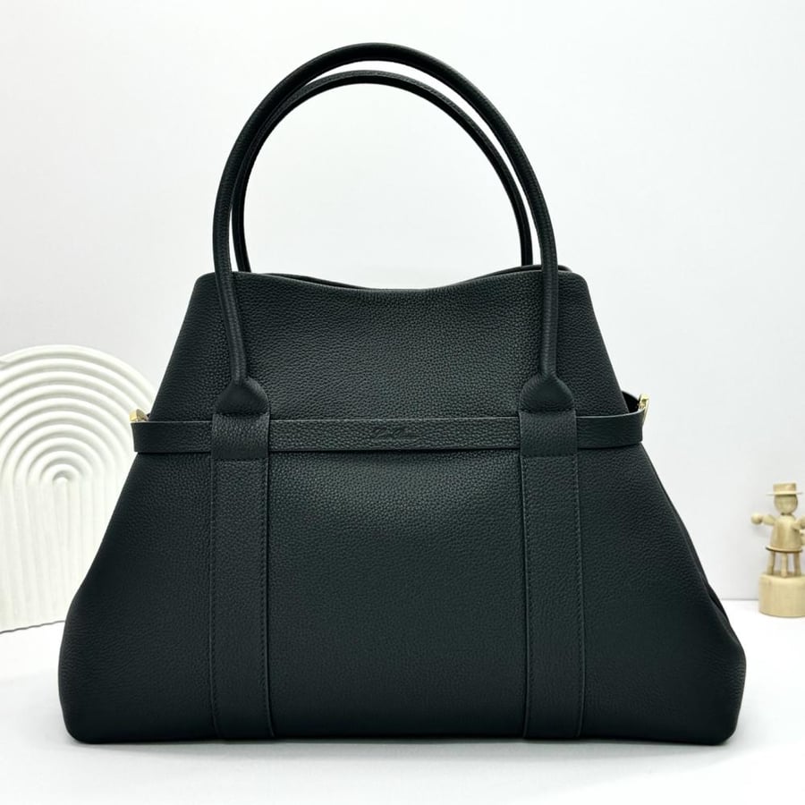 Loro Piana Large Grained Leather Tote Bag