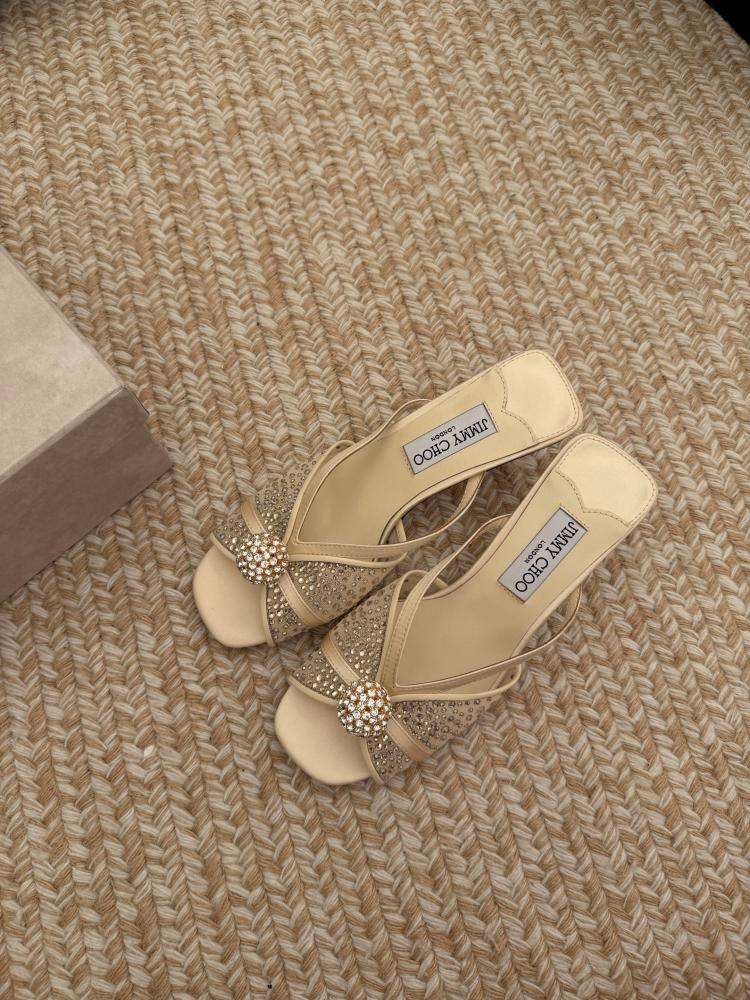 Jimmy Choo Crystal Sphere Open-Toe Mules 35-41
