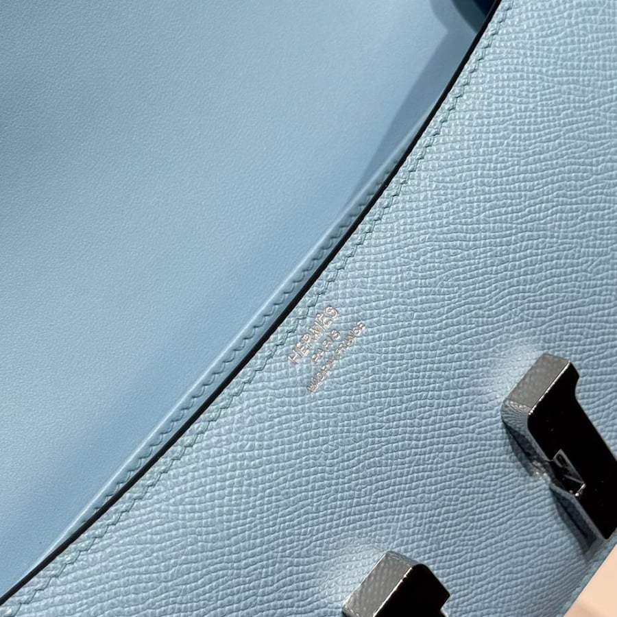 Hermes Constance Elan Bag 24cm - Sky Blue / Silver Hardware