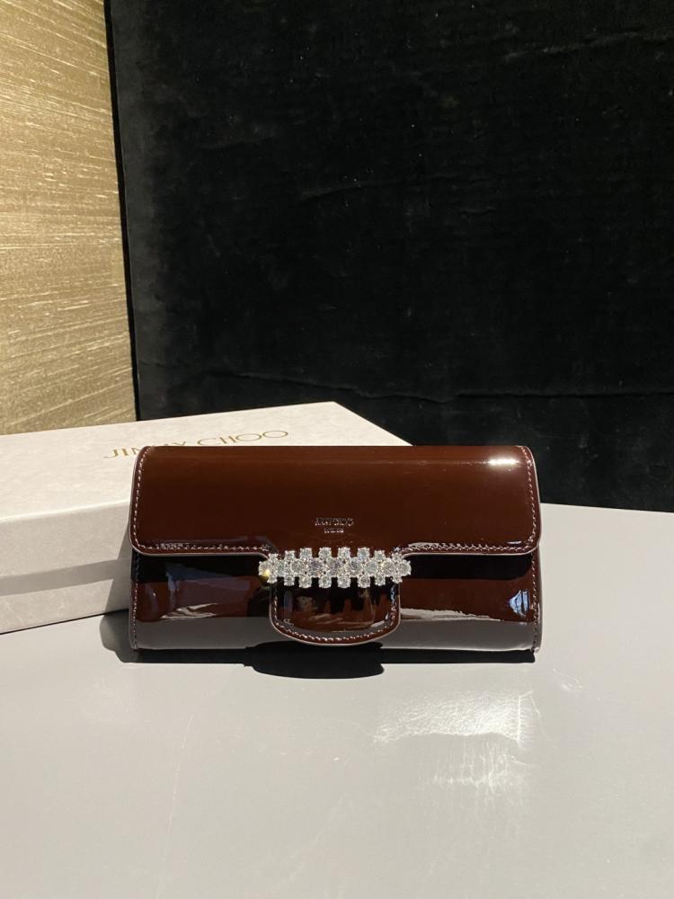 Jimmy Choo Crystal Embellished Clutch Wallet on Chain