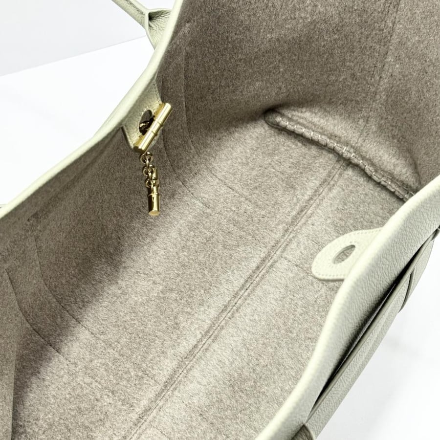 Loro Piana Large Grained Leather Tote Bag
