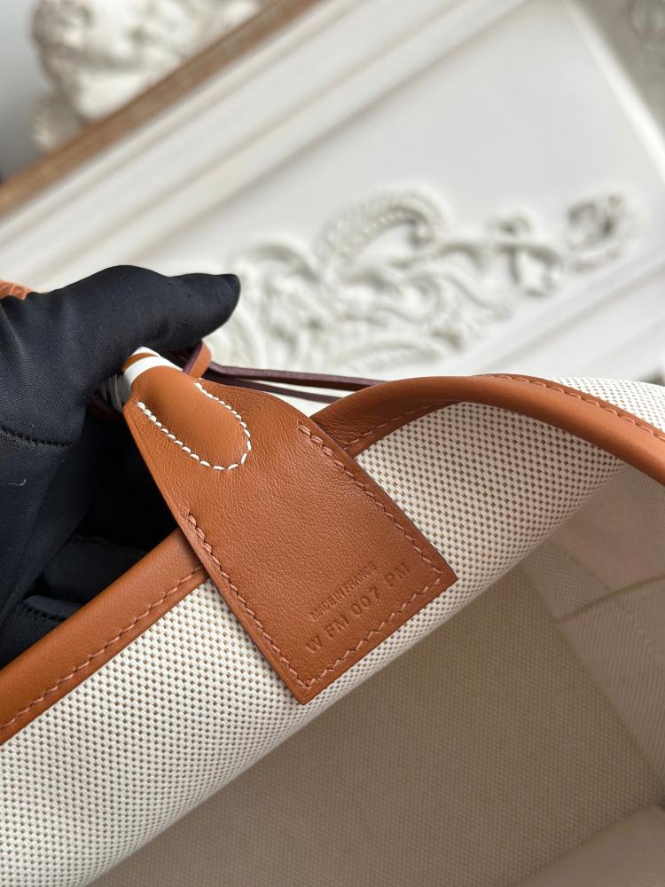 Hermes Steeple 28 Printed Canvas Tote Bag
