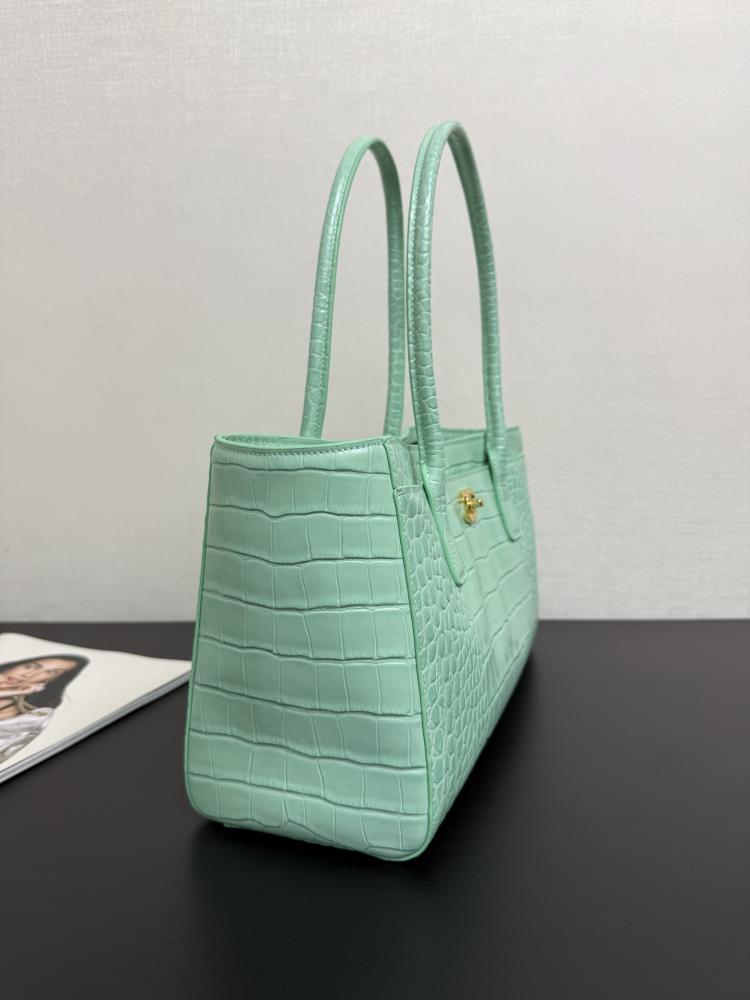Chanel Croc-Embossed Leather Tote Bag