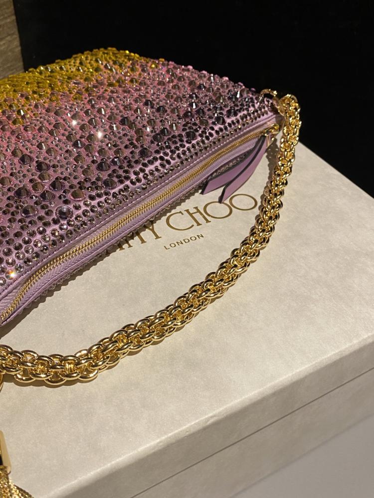 Jimmy Choo Crystal Embellished Pouch Bag