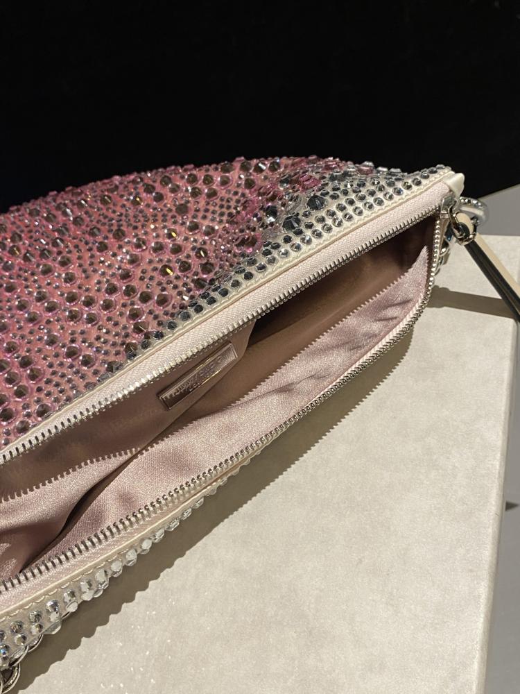 Jimmy Choo Crystal Embellished Pouch Bag