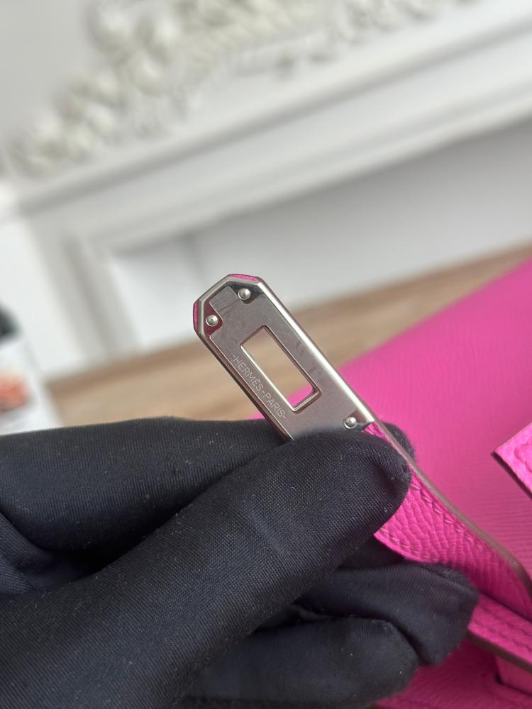 Hermes Mini Kelly II Bag 19cm - Hot Pink / Silver Hardware