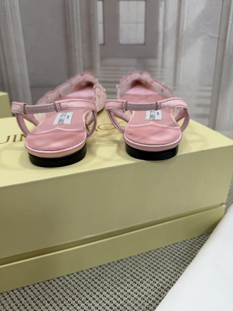 Jimmy Choo Embellished Pointed-Toe Flats 35-41