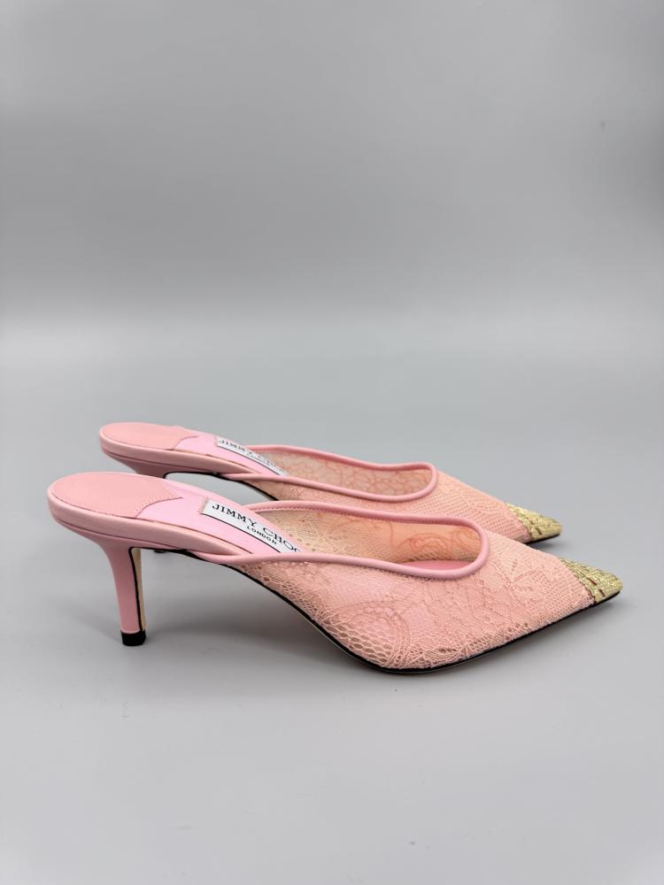 Jimmy Choo Lace Cap-Toe Mules 35-41
