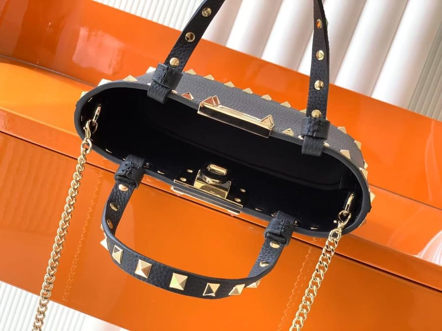 Valentino Garavani Rockstud Mini Leopard Print Calfskin Bag