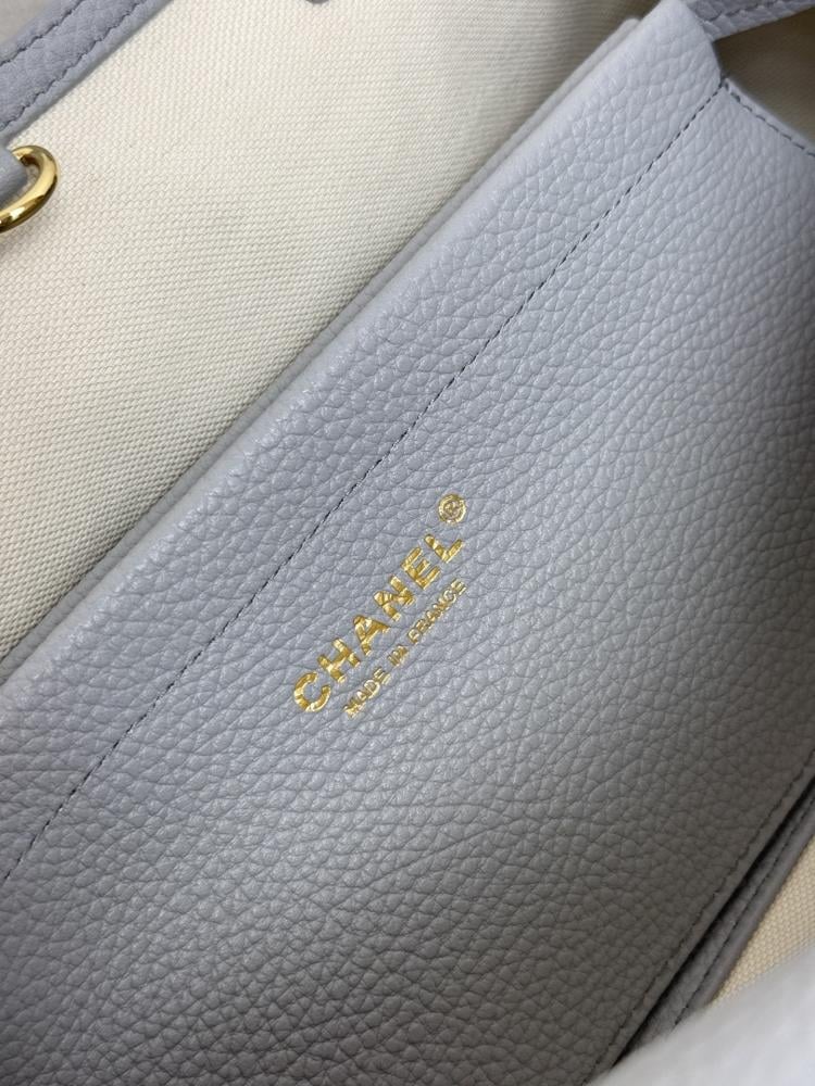 Chanel Quilted Grained Leather East-West Flap Bag