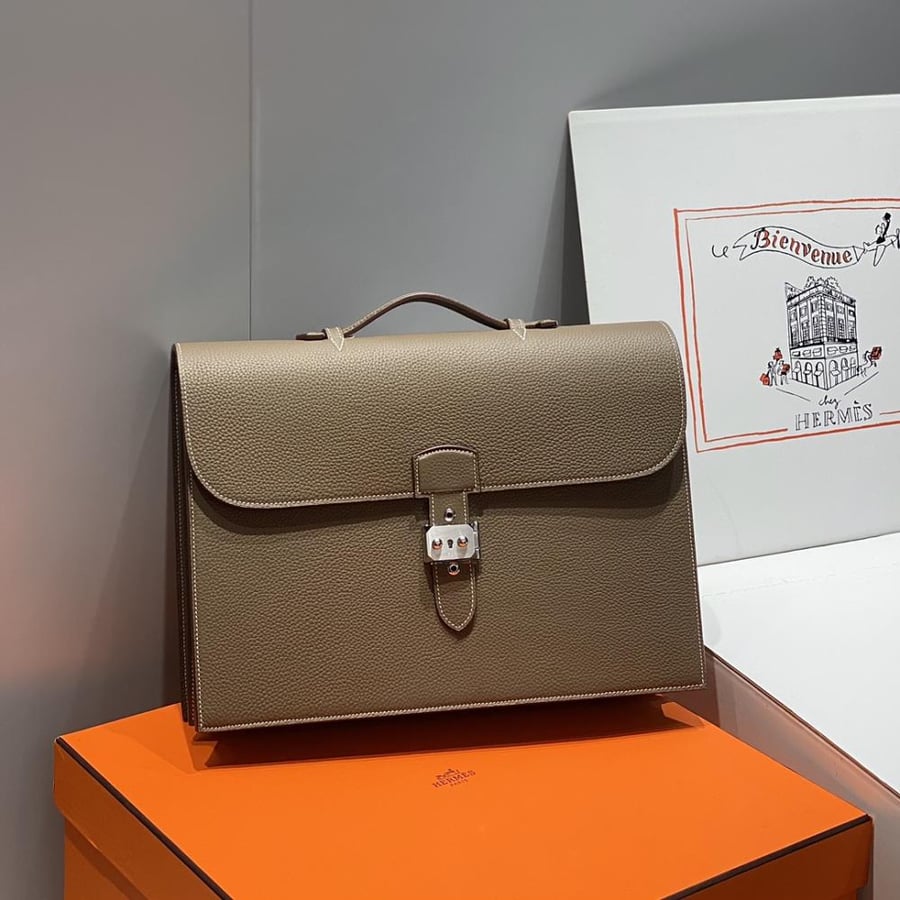 Hermes Sac à Dépêches Bag 38cm - Etoupe