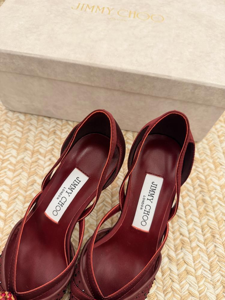 Jimmy Choo Crystal Sphere Mesh Pumps 35-41