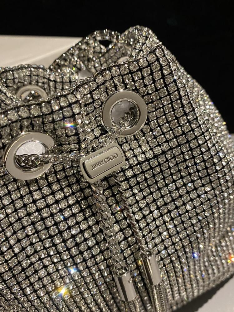 Jimmy Choo Bon Bon Embellished Bucket Bag