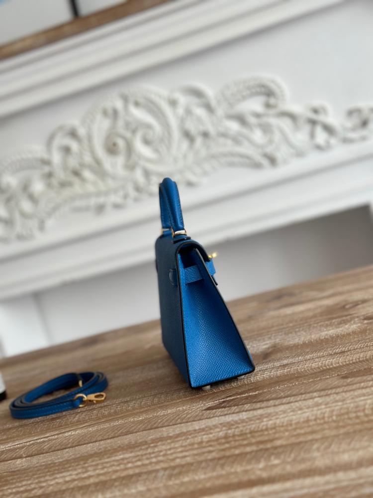 Hermes Mini Kelly II Bag 19cm - Cobalt Blue / Gold Hardware