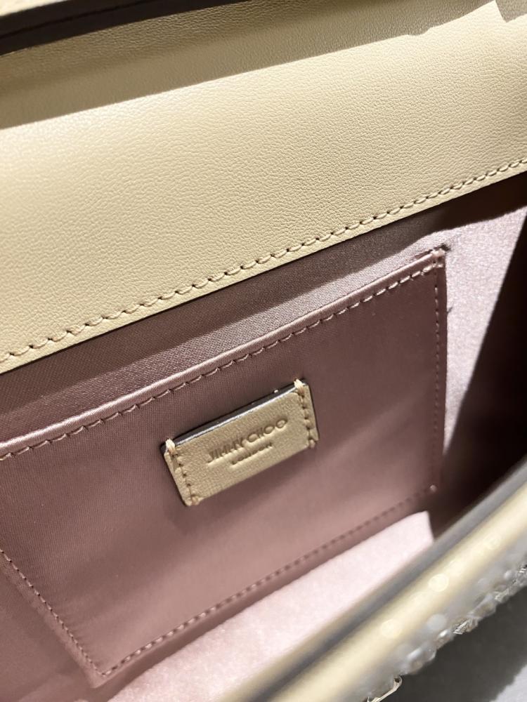 Jimmy Choo JC Logo Crystal Embellished Chain Bag