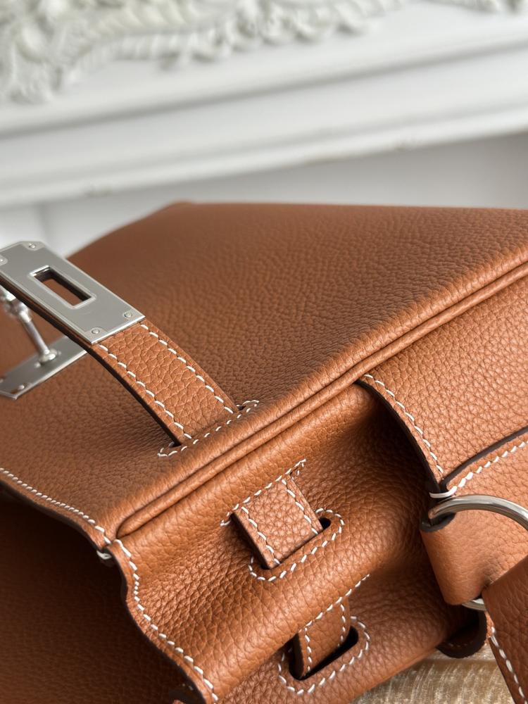 Hermes Kelly Messenger Bag 25cm - Caramel / Silver Hardware