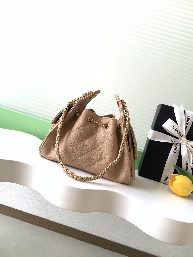 Chanel AS5631 Quilted Hobo Drawstring Bag