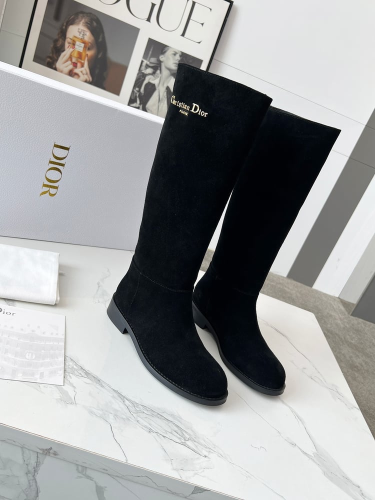 بوت نسائي شمواه اسود طويل ماركة ديور