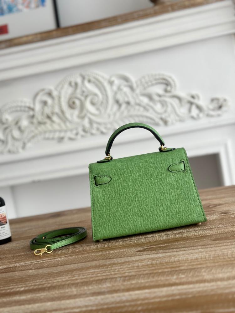 Hermes Mini Kelly II Bag 19cm - Green / Gold Hardware