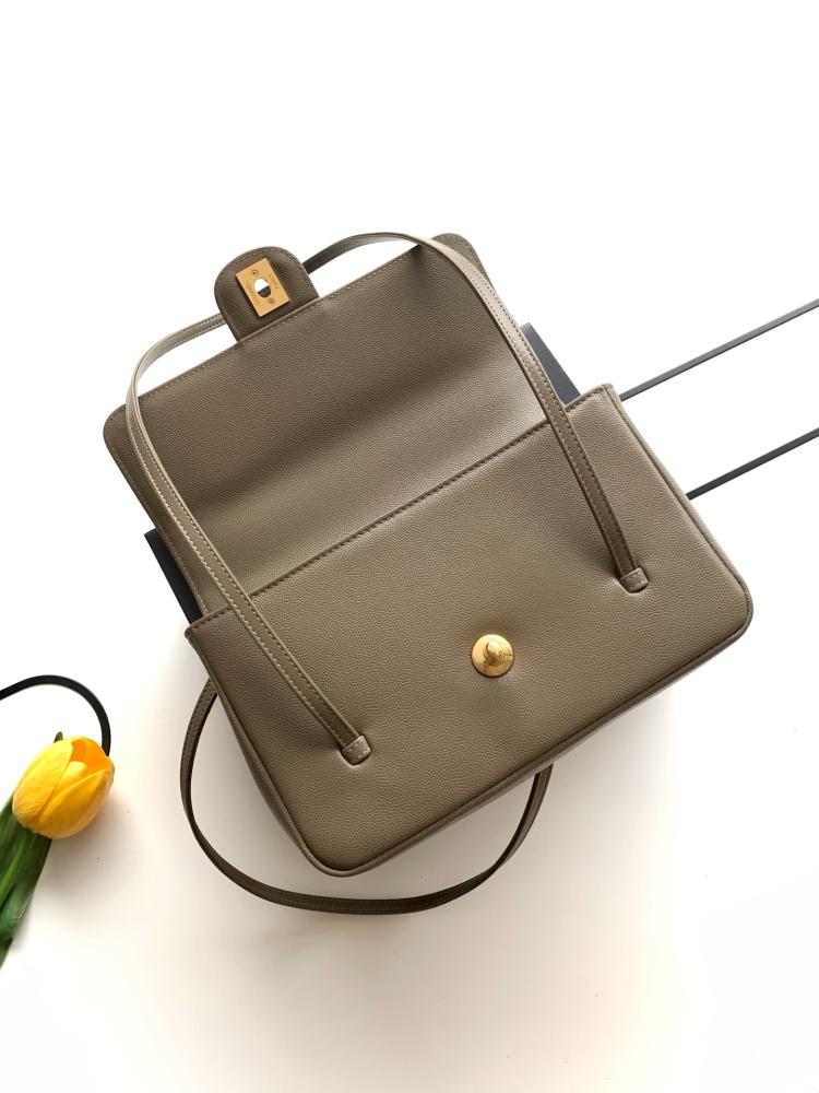 Chanel Grained Leather Flap Shoulder Bag