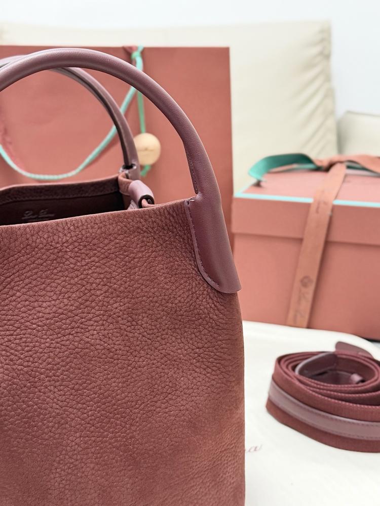 Loro Piana Small Bale Bag in Textured Leather