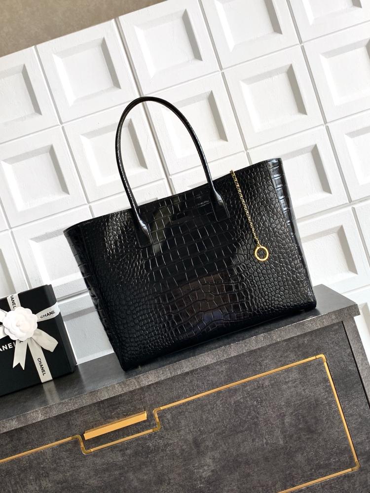 Chanel Large Croc-Embossed Tote Bag