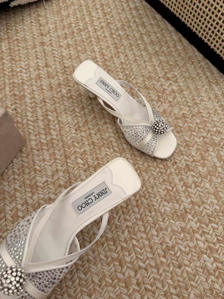 Jimmy Choo Crystal Sphere Open-Toe Mules 35-41